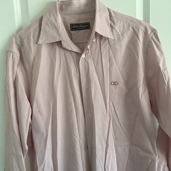 Pink Ferragamo Button down. Mens L - Picture 1 of 4
